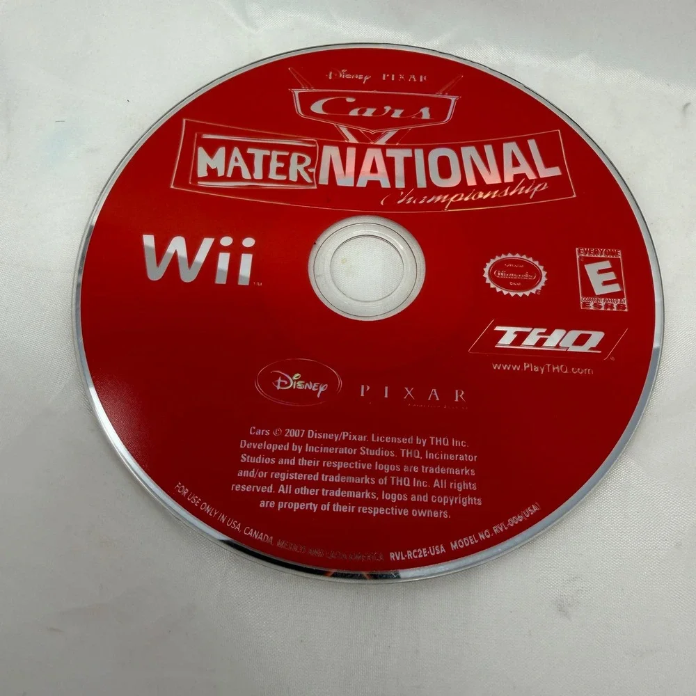 Disney Pixar Cars Mater-National Championship Nintendo Wii Disc RVL-RC2E-USA